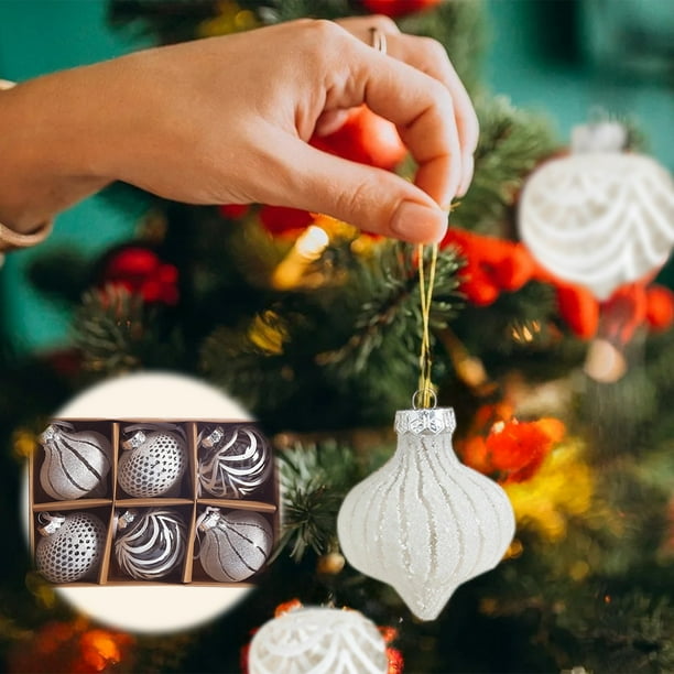 Christmas Balls 6 Pcs Christmas Tree Decorative Ornaments For Christmas Tree Holiday Wreath Decoration