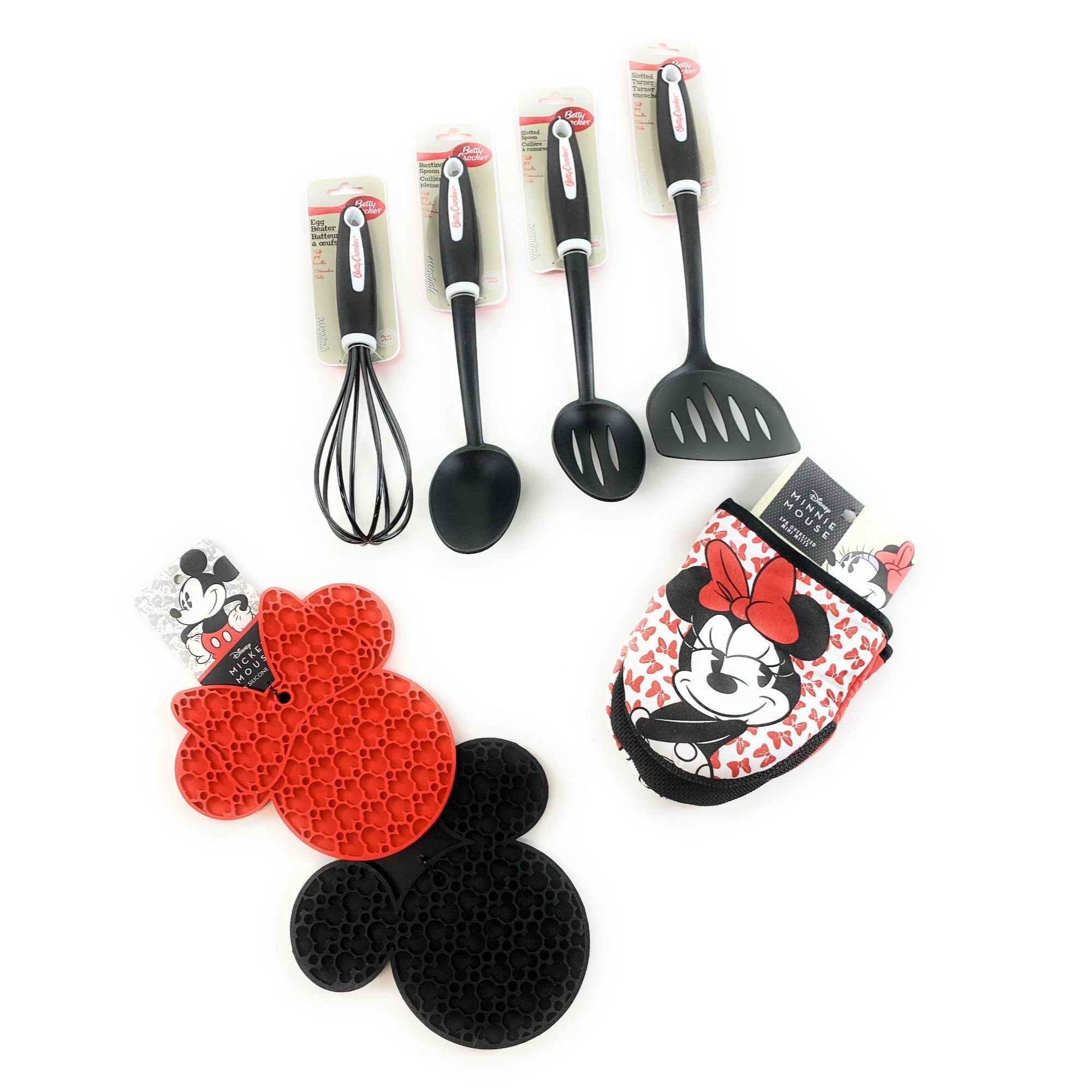Disney Kitchen Gift Set! Oven Mitts + Silicon Trivets + Cooking Tools