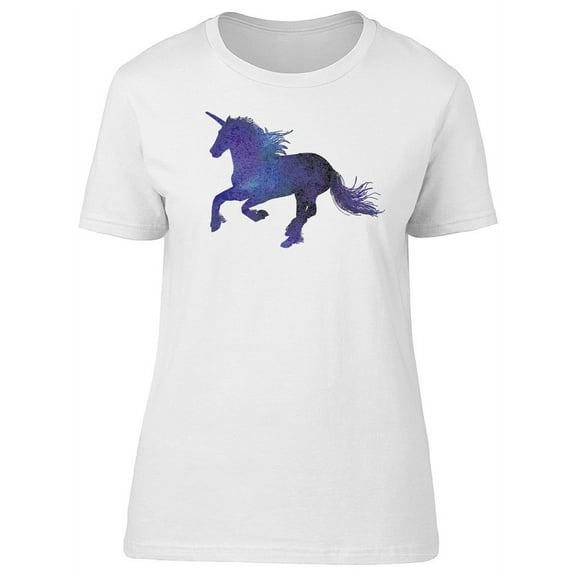 Watercolor Unicorn Silhouette Tee Women's -Image by Shutterstock