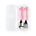 thumbnail image 1 of Stainless Steel Fork Spoon Baby Fork Spoon Plastic Handle Stainless Steel Tableware For Children Feeding Training, 1 of 1