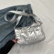 thumbnail image 5 of Bolso Hobo Elegante para Mujer Bolsos Diarios Acolchados Gran Capacidad Color Sólido (plata), 5 of 9