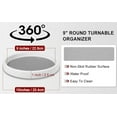 thumbnail image 3 of 4pcs/pack Inner 9-inch Lazy Susan Kitchen Pantry Spice Rack Fridge Holder White Grey Non Skid Turntable Cans Cabinet Under Sink Organizer, 3 of 6