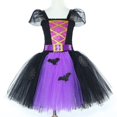 thumbnail image 4 of Girls Sleeveless Tutu Tulle Dress with Headband Two Piece Set Witch Halloween Party Clothes Halloween for Kids Girls Size 1-14 Years, 4 of 9