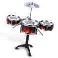 thumbnail image 2 of Kids Drum Set Educational Rugged Easy Operation Durable Drum Toy Kit with Cymbal for Boys Girls QF‑3013 Silver Circle, 2 of 4