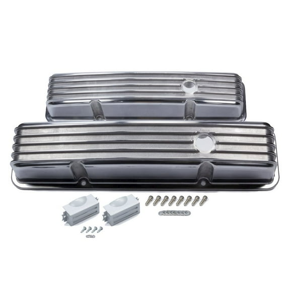 Mr Gasket 6855G Aluminum Finned Valve Covers, 283-400 SBC Fits select: 1967-1986 CHEVROLET CAMARO, 1969-1986 CHEVROLET C10