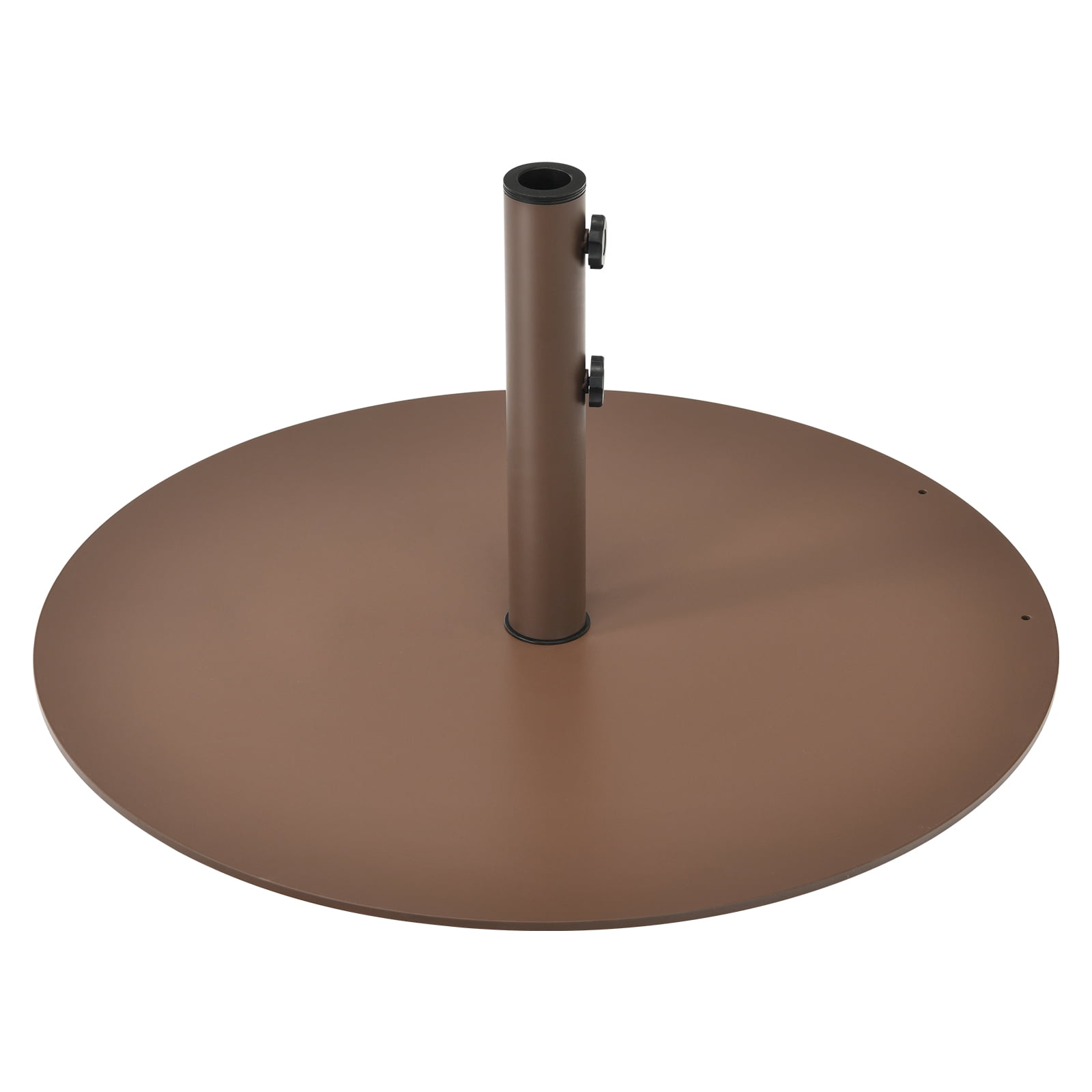 Patiojoy 59LBS Patio Market Umbrella Base Stand Heavy Duty Round Umbrella Holder w/3 Adapters Brown