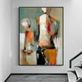thumbnail image 3 of Character back, black back acrylic abstract oil painting, original male figure oil painting, modern wall art, elegant art,203*152cm (80*60) inches,stretched + black frame, 3 of 5