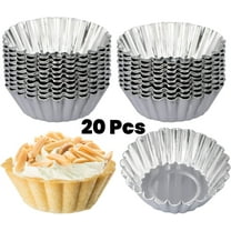 LQQBOX 20Pcs Egg Tart Molds, Mini Tart Pan Aluminium Pie Tins Cupcake Pudding Muffin Baking Cups