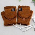 thumbnail image 1 of Guantes calefactores con carga USB, guantes de medio dedo con pantalla táctil, guantes de invierno cálidos con tapa para hombres y mujeres, 1 of 6