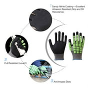 Impact Gloves Cut Resistant Grey Shell Black Nitrile Sandy Coating Work Safety Gloves Work Glove ,Wide Use
