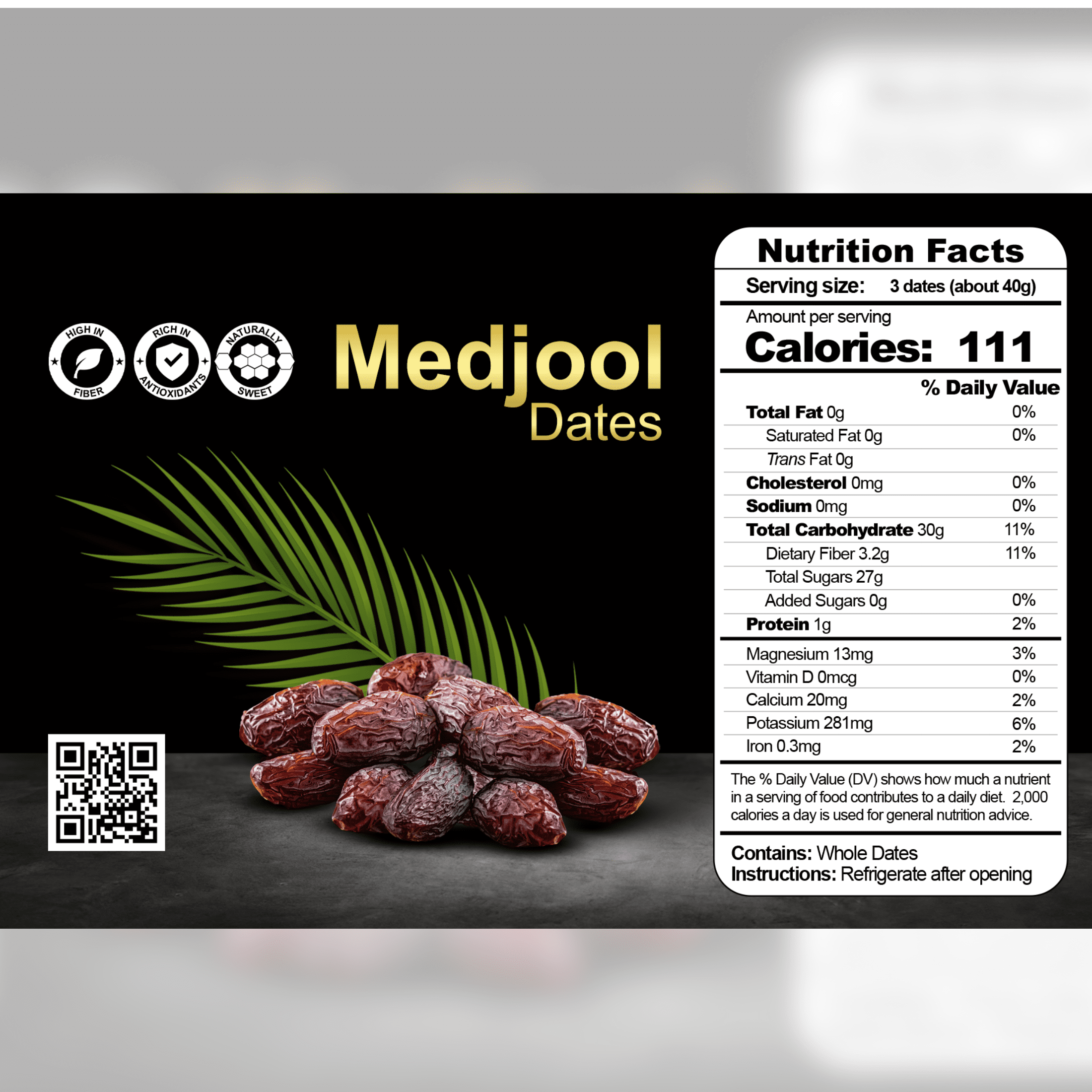 Dolce Frutti Premium Medjool Dates | Plump & Caramelly | 1 lb Box | Ideal for Gifting