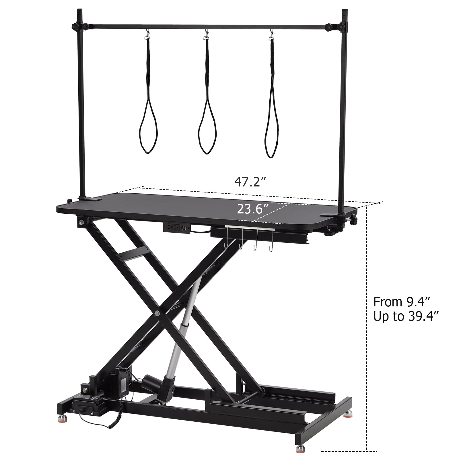 COZONY Electric Pet Grooming Table with Gantry Crane Set, 264 Lbs Load Limit