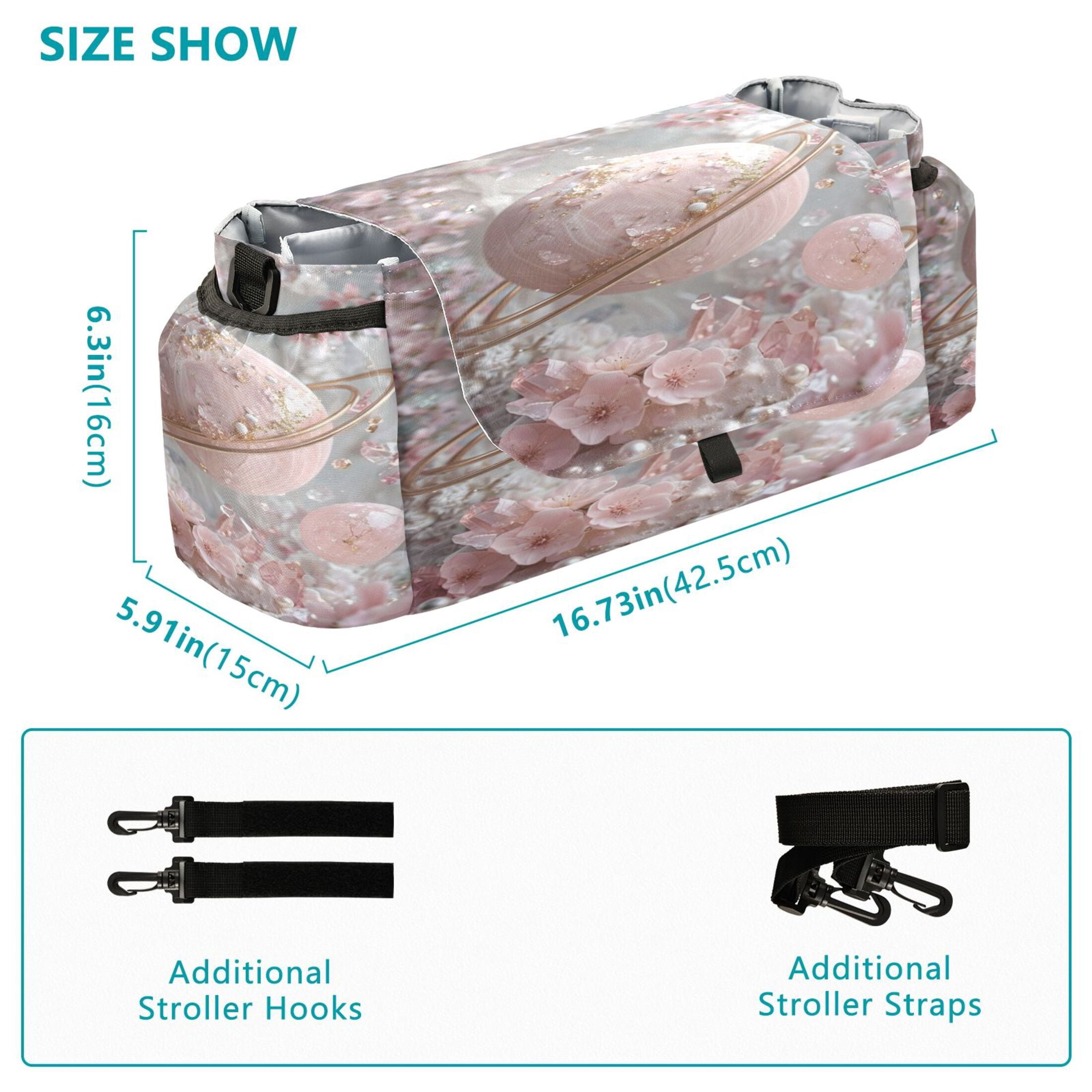 DIXRUYEE Stroller Organizer Pinkorbit Printed