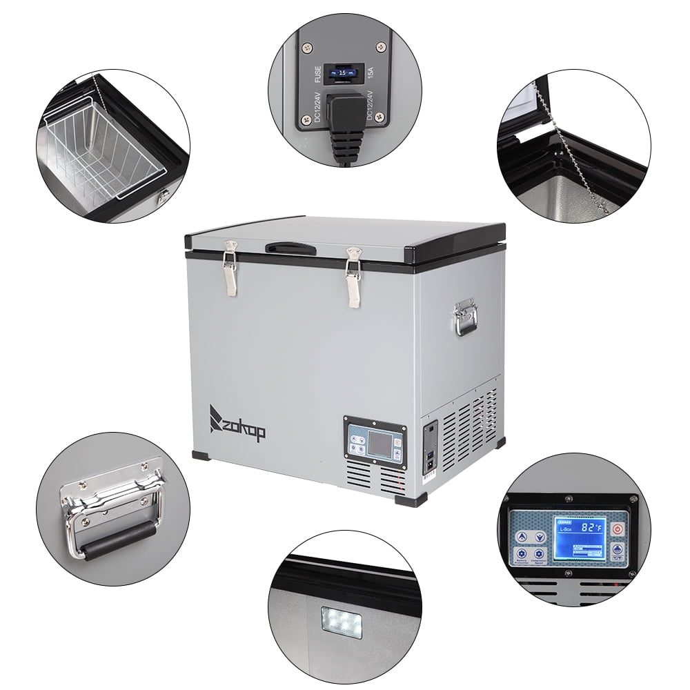 2.1CU.FT Portable Refrigerator, Car Fridge Freezer, Mini Fridge Freezer for Driving, Travel