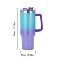 thumbnail image 2 of Frasco de vacío de viaje de acero inoxidable con taza de agua portátil de paja de 40oz para mujeres y hombres, 2 of 8