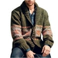 thumbnail image 2 of Mens Cardigan Sweater Shawl,Mens Fashion Loose Fit Long Sleeve V-neck Knitted Jacket Casual Fashion Lapel Pocket Fall Winter Cardigans Knit Coats, 2 of 9