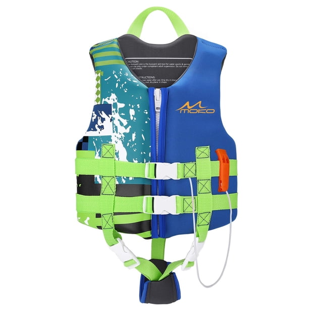 Chaleco de natación MoKo para niños de 12 a 21 kg, color índigo, con cinturón de supervivencia