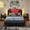 ZA-Black& Red, variant on Bestier King Platform Bed with Adjustable Storage Headboard Shelf, LED Corduroy Upholstered Bed Frame, Cream