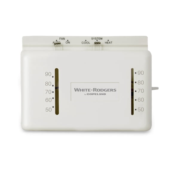 White‑Rodgers Deluxe Mechanical Thermostat, Universal Heat/Cool, Non-Programmable