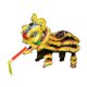 thumbnail image 5 of Marioneta de mano con cuerdas y varilla, juguete de león marioneta china, Año Nuevo chino amarillo negro, 5 of 9