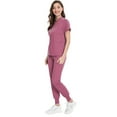 thumbnail image 5 of MLQIDK Pink Scrubs Sets for Women Plus Size Nursing Scrubs Stretchy V Neck Yoga Scrub Pants and Tops Scrub Sets Medical Uniforms with Pockets Pink L, 5 of 5