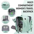 thumbnail image 5 of XJ-HOME 40L Travel Backpack, Large Expandable Carry-On Luggage Backpack, Flight-Approved, Waterproof Hiking Casual Daypack with USB Charging Port for Men Women, Fits 17.3" Laptop(Light Cyan), 5 of 6