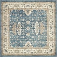 thumbnail image 4 of Unique Loom Indoor Square Floral Vintage Area Rugs Blue/Gray, 4' 0 x 4' 0 Square, 4 of 6