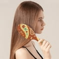 thumbnail image 3 of Abstract Paisley Art Hair Brush - Gentle Detangler with Round-Tip Bristles - Ideal for Sensitive Scalps & Kids, 3 of 5