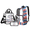 American Flag Eagle Design, variant on Tutolipy Cute Strawberry Axolotl 3Pcs Set Bookbag for Boys, with Side Pockets Pencil Case, Top Handle Reinforced Clear Lunch Box for Stadium Concerts