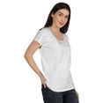 thumbnail image 2 of Inkmeso T-Shirt Basique Col Rond Manches Courtes en Coton Uni pour Femmes, 2 of 8