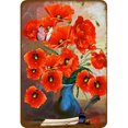 thumbnail image 1 of Placa de Metal Vintage de hierro, flor de amapola, pintura Rectangular, decoración de pared, 20x30cm, 1 of 9