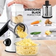 thumbnail image 5 of Zulay Kitchen Cheese Grater Hand Crank, Grater for Kitchen with Reinforced Suction - Rotary Cheese Grater with 3 Replaceable Stainless Steel Blades, White, 5 of 6