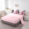 thumbnail image 5 of Manfei Black Pink Ombre Bedding Comforter Set 7 Pieces for Girls, Bow Knot Monogrammed Queen Bedding Sets, Personalized Letter Y Queen Sheet Sets, Super Cozy Room Decor, 5 of 8