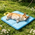 thumbnail image 3 of Pet Ice Pad Dog Mat, Waterproof Polyester Sleeping Pad, Non-Slip Breathable All Season Pet Bed Mat for Indoor Beds, Balconies and Living Spaces, Light Blue/Green, 3 of 5