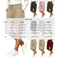 thumbnail image 4 of SwiftWear Women's Cargo Capri Pants with 4 Pockets Drawstring Elastic Waist Casual Cropped Joggers, 4 of 8