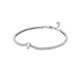 thumbnail image 1 of 925 Nueva Pulsera De Tenis De Plata Minnie Oro Rosa Brillante Adorno De Corazón Ajustable, 1 of 3
