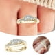 thumbnail image 2 of Boda Compromiso Anillo de Novia Set Apilable Anillo Moda Circonio Anillos Regalo, 2 of 7