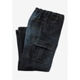 thumbnail image 2 of KingSize Men's Big & Tall Relaxed Fit Cargo Denim Look Sweatpants, 2 of 6