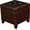 Brown, variant on 18" Square Storage Ottoman with Hinged Lid, Tufted Fabric Foot Rest Stool, Heavy Duty Cube Seat, Dark Gray – Versatile Entryway/Living Room Furniture