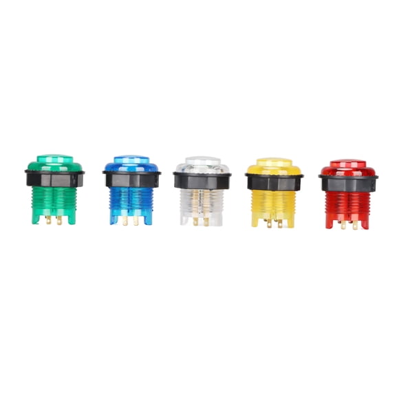 Botones Pulsadores Iluminados Con LED, Botones De Arcade De Forma Redonda Profesional Para Máquina De Juegos