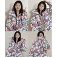 thumbnail image 3 of Winter print hooded waterproof bread down jacket fleece trend, 3 of 3