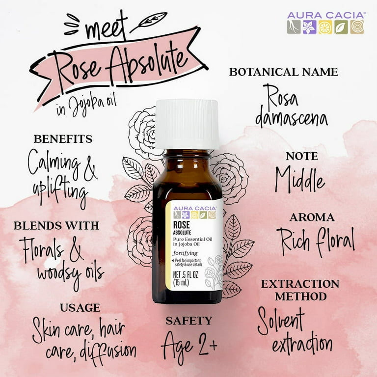 Now Essential Oil Rose Absolute 5% Oil Blend 1 Oz Bottle