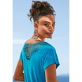 thumbnail image 6 of LASCANA Women's Crochet Insert Short Sleeve Top Crochet Detail, 6 of 6