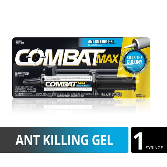 Combat Max Ant Killing Gel, Indoor and Outdoor Use, (1 Syringe)
