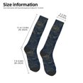 thumbnail image 2 of Naloa Vintage Chrysanthemum Thigh High Socks Extra Long Stretchy Sock Women Over Knee High Opaque Stocking Daily Wear, 2 of 6