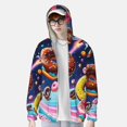 thumbnail image 2 of Fotbe Space Colorful Donut Chaqueta con Protección Solar UPF 50+ para Hombre y Mujer, Camisa con Capucha y Bolsillos-Large, 2 of 7