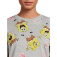 thumbnail image 4 of SpongeBob SquarePants Women’s Juniors Knit Graphic Tee, 4 of 5