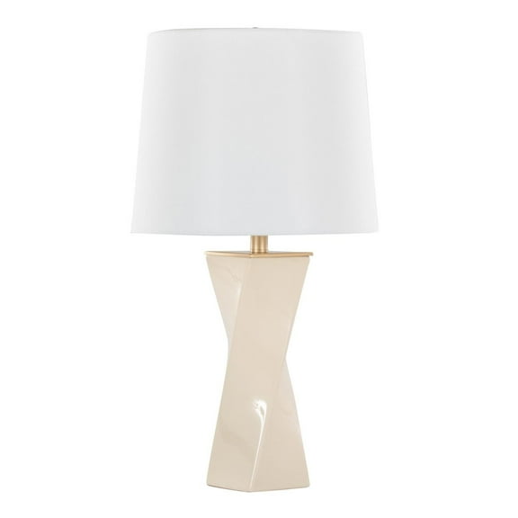 LumiSource Curvo Square 27" Ceramic Table Lamp