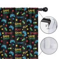 thumbnail image 4 of Blackout Kids Curtains,Colorful Games Symbol Black Pattern Childrens Insulated Curtains Set Of 2,Bedroom Essentials,Toddler Room Decor 42"x54", 4 of 5