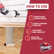 Kraken Bond Gaps & Cracks Filler Insulating Foam Sealant - Expanding Polyurethane Foam for Windows, Doors, and Insulation - 12 oz with Straw, 12 Pack